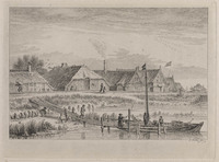 TvB G 0869
<br/>
Hollands landschap: huisjes achter de dijk
<br/>
<em>Fokke, Simon (1712-1784)</em>